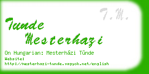 tunde mesterhazi business card